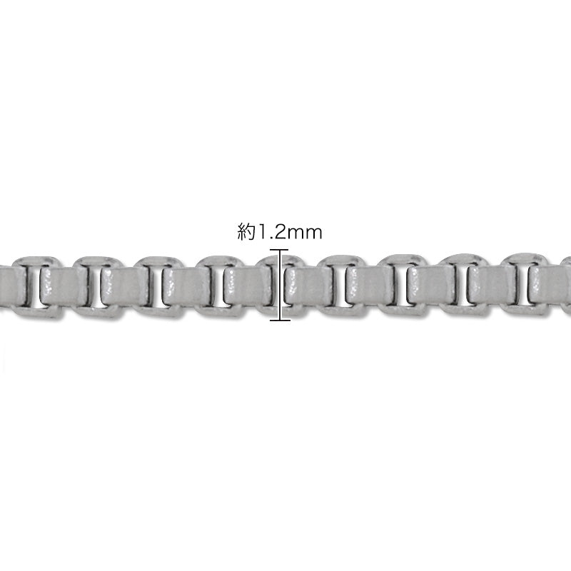 Stainless Steel 316L Slide Pin Chain Necklace Box 1.2mm Gold (Ion Plating) (SUS316L)