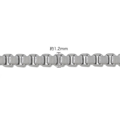 Stainless Steel 316L Slide Pin Chain Necklace Box 1.2mm Gold (Ion Plating) (SUS316L)