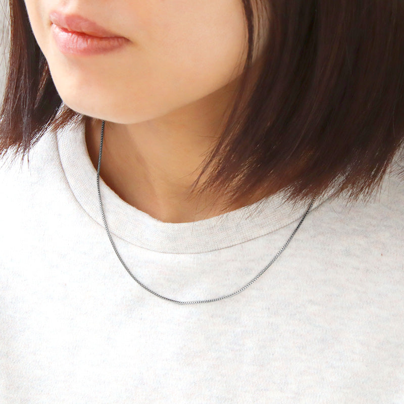 Stainless Steel 316L Slide Pin Chain Necklace Box 1.2mm Gold (Ion Plating) (SUS316L)