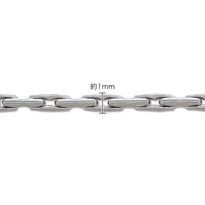 ステンレス316L スライドピンチェーンネックレス スエッジ1　生地(SUS316L)