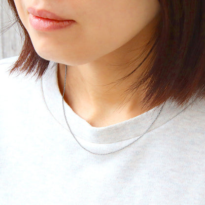 ステンレス316L スライドピンチェーンネックレス スエッジ1　生地(SUS316L)