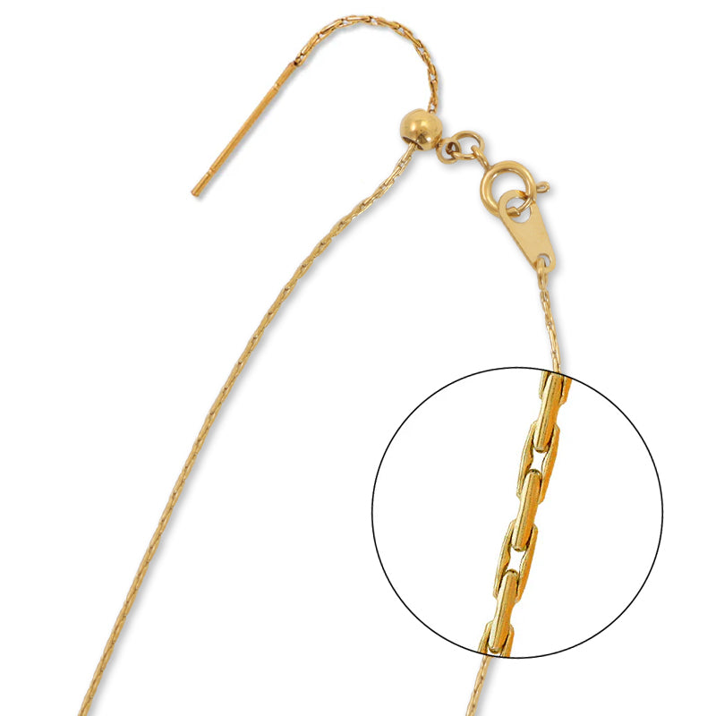 Stainless Steel 316L Slide Pin Chain Necklace Swage 1 Gold (Ion Plating) (SUS316L)