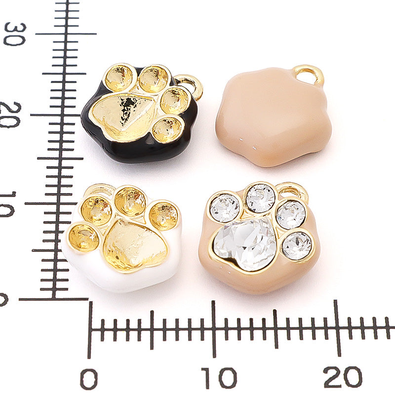 BezelCharm Paw White/G