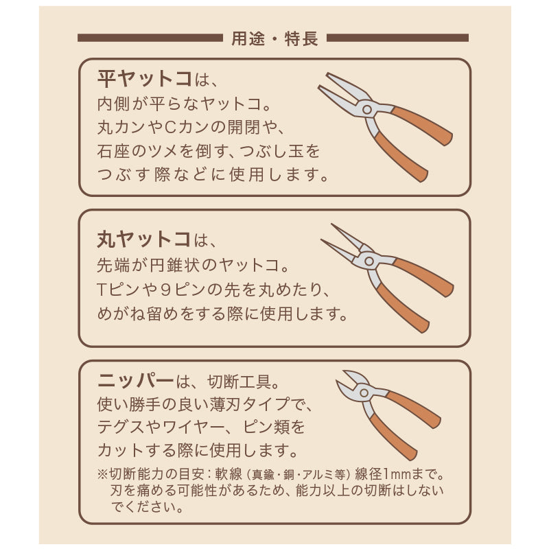国産 ニッパー　キャメル