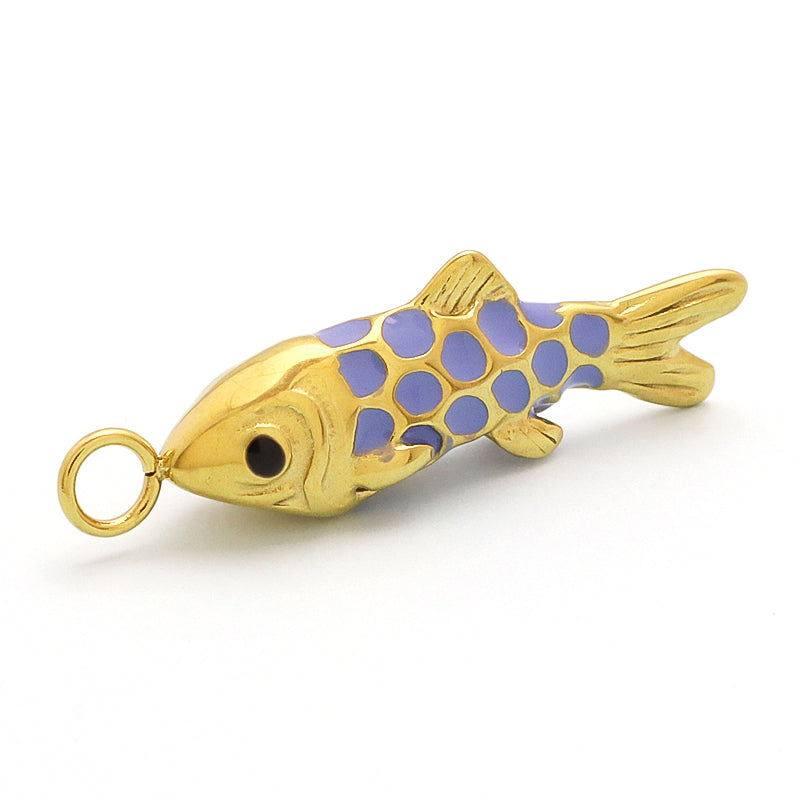 スペインチャーム ステンレス製 コイ　ブルー/G
