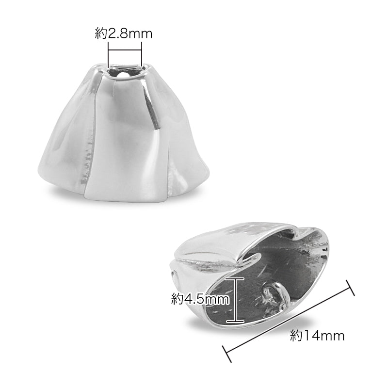 Metal parts urban dance rhodium color