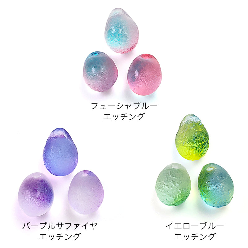 Czech Shizuku side hole purple sapphire etching