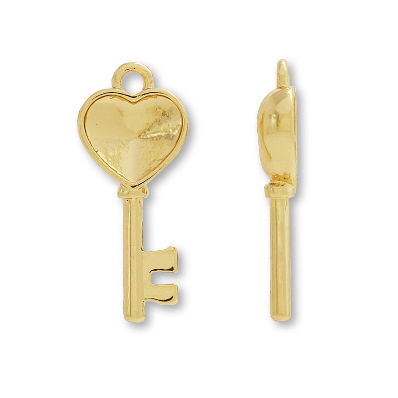 BezelCharm Heart Key 