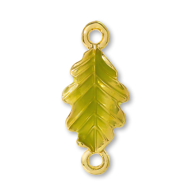 チャーム どんぐりの葉 2カン　グリーン/G