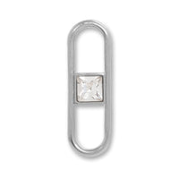 Metal ring parts with stone 1 Crystal/RC