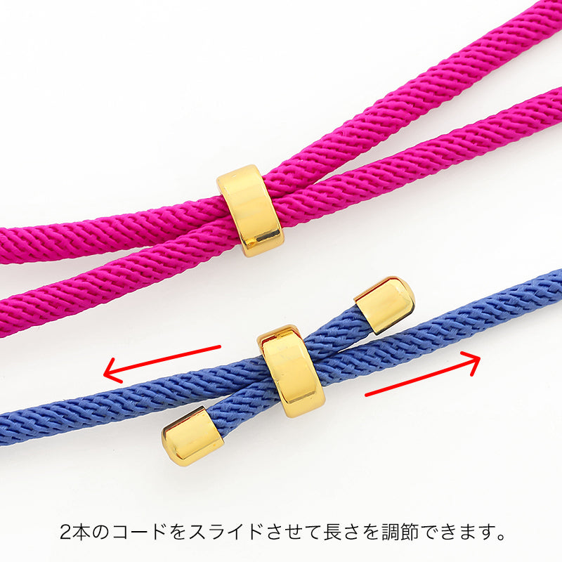 スペインパーツ コードブレス ストッパー付　フューシャ/G