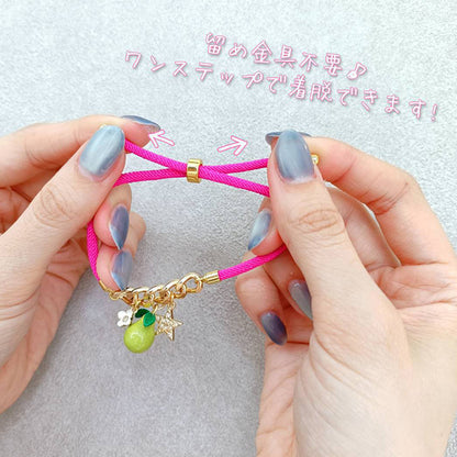 スペインパーツ コードブレス ストッパー付　フューシャ/G