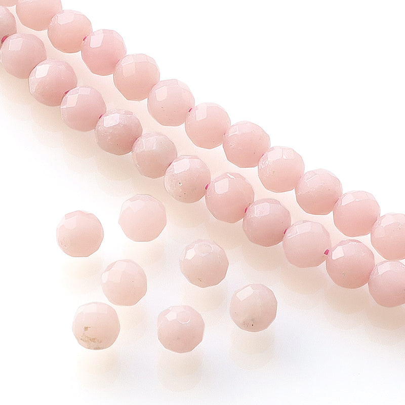 Natural stone round cut pink jade