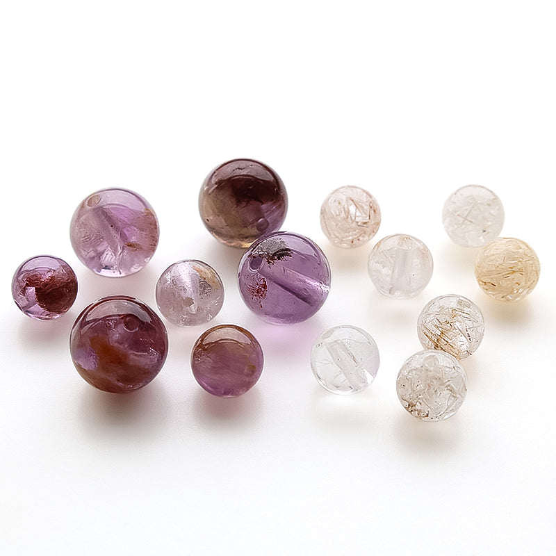 Natural stone round garden amethyst