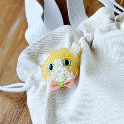 Crochet beaded cat brooch kit (BFK-669-672)