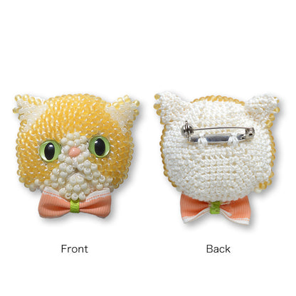 Crochet beaded cat brooch kit (BFK-669-672)