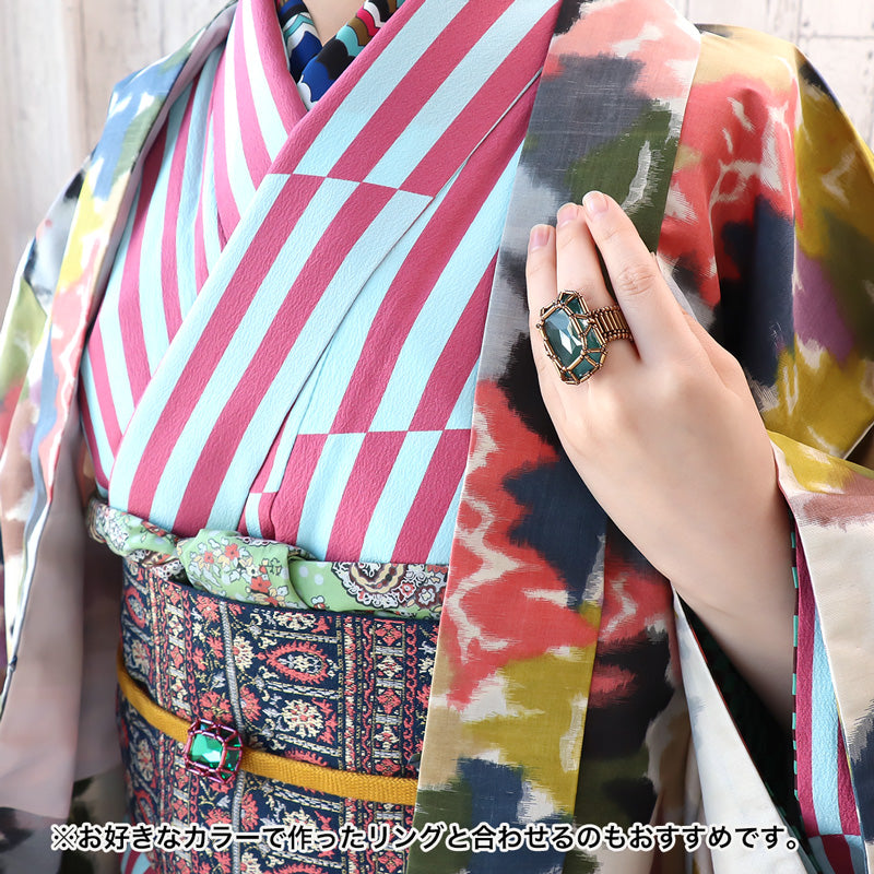 Recipe No.KR1301Kiwa crystals2 types of jeweled obi clasps