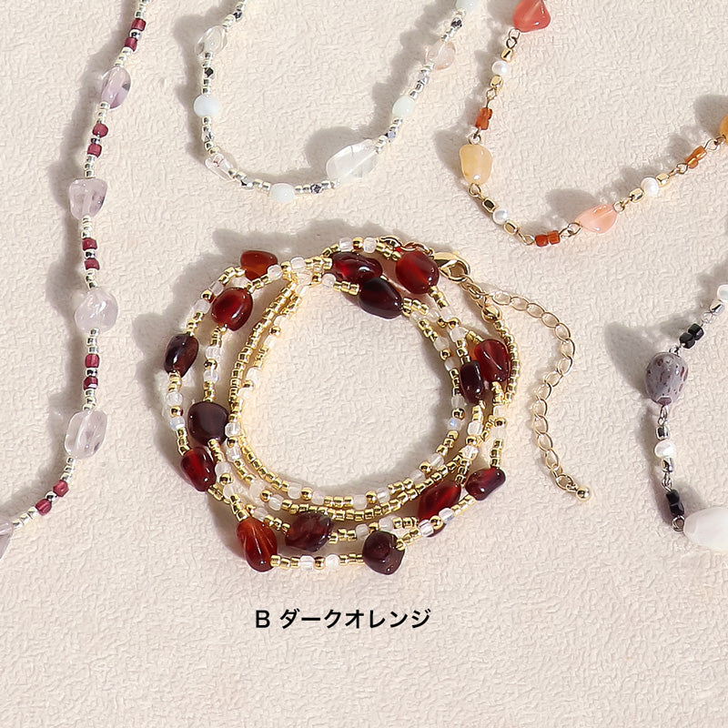 Natural stone tumbled orange garnet
