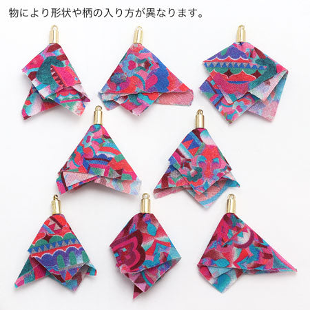 布タッセル リバティプリント使用　ピンクMIX