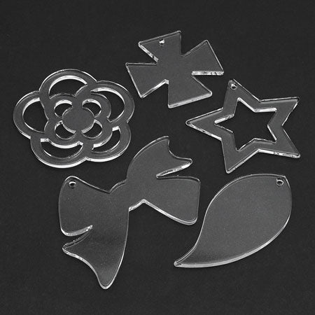 Acrylic parts leaf 1 hole clear [outlet]