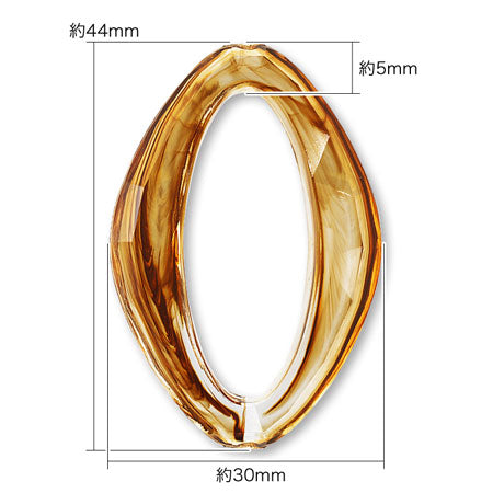 Acrylic German-made ring diamond clear tortoiseshell