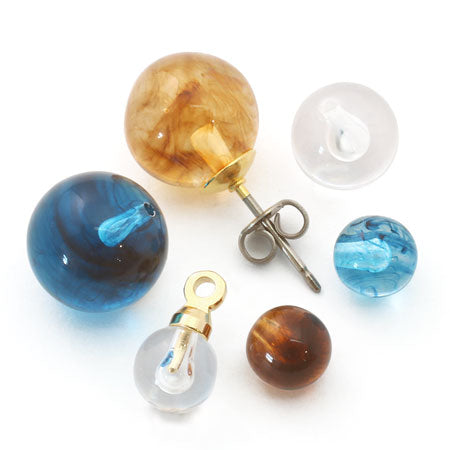 Acrylic Made in Germany Round Single Hole Clear Blue