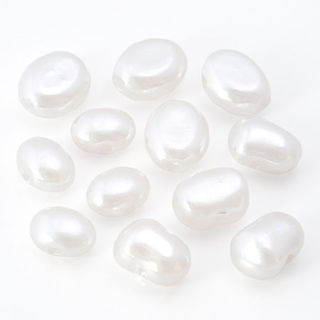 Resin pearl Baroque oval