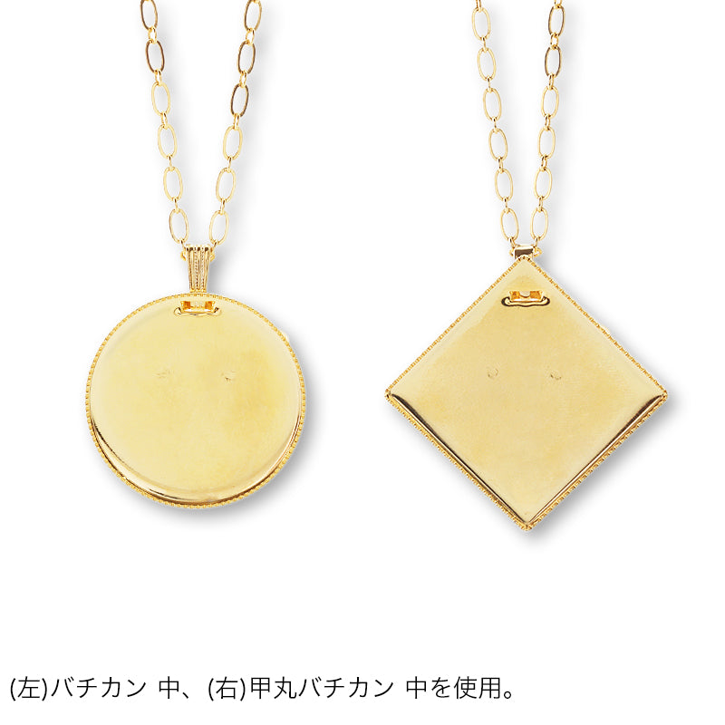 国産ブローチ台 ミール皿 菱形 裏カン　ゴールド