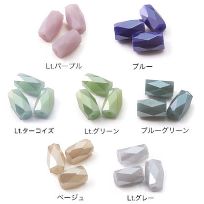 Glass cut beads rectangle crystal AB