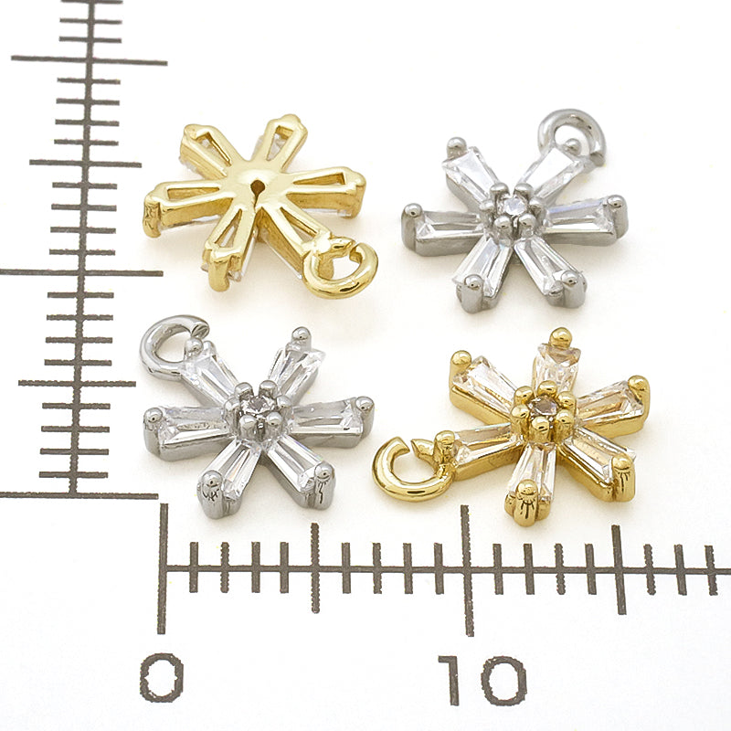Charm Cubic Zirconia Snow No.1 Rodhine Color