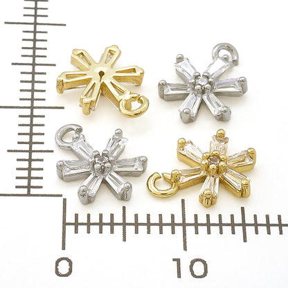 Charm Cubic Zirconia Snow No.1 Rodhine Color