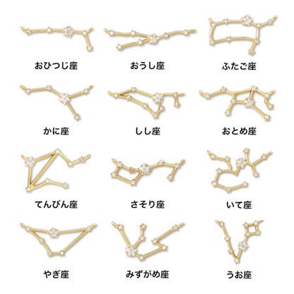 Charm Constellation 2 Capricorn 2 rings cubic zirconia/G
