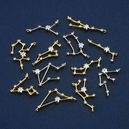 Charm Constellation 2 Aries 2 rings Cubic Zirconia/RC
