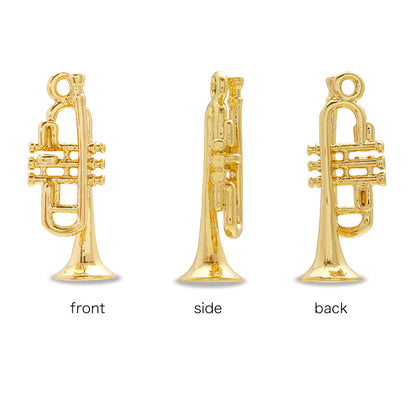 Charm trumpet rhodium color