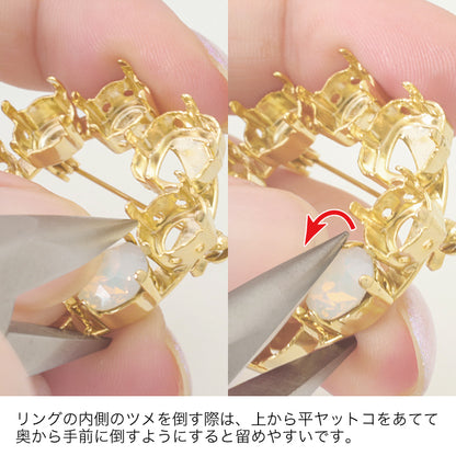 Broach empty frame Circle No.5 Rhodium color