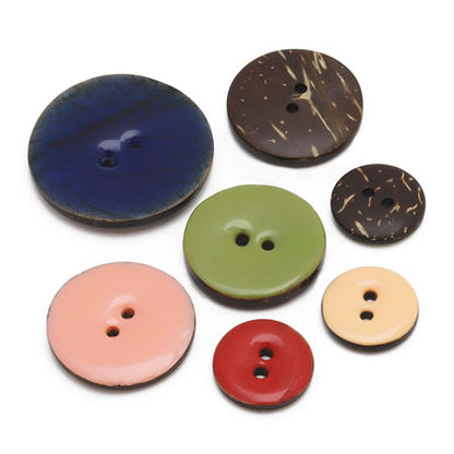 Coconut button round pink [outlet]