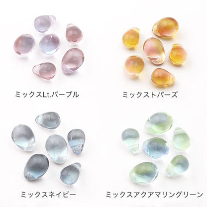 チェコ シズク横穴　ミックスアクアマリングリーン