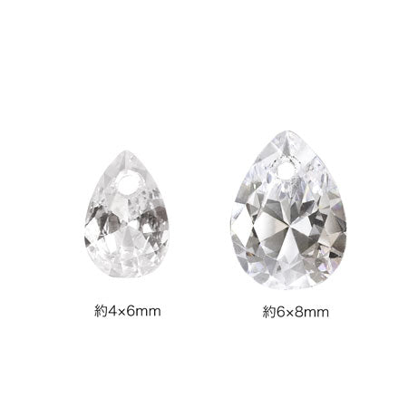 Cubic Zirconia Shizuku 1 hole clear