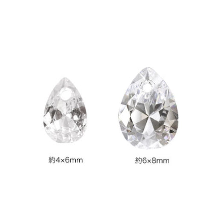 Cubic Zirconia Shizuku 1 hole clear