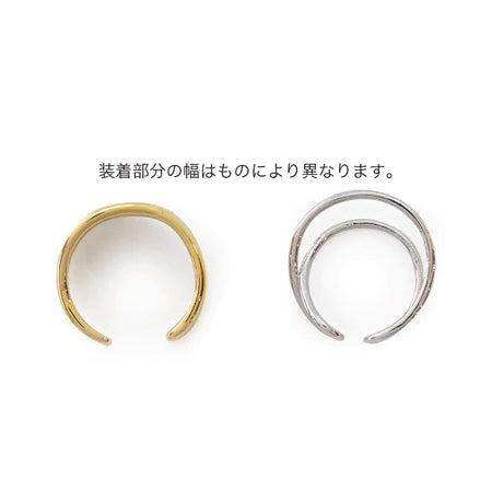 イヤーカフ 丸線 No.１　ロジウムカラー
