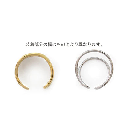 イヤーカフ 丸線 No.２　ロジウムカラー