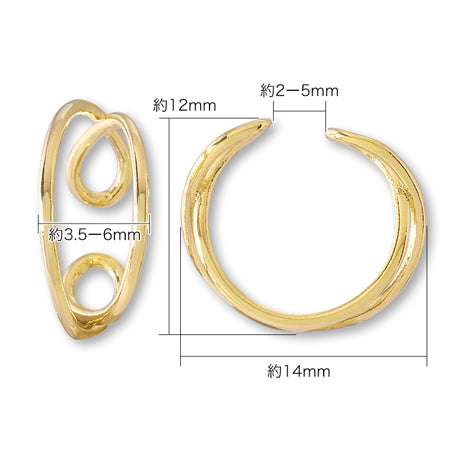 Ear cuff round wire No.1 gold