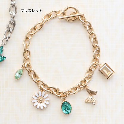 材料表No.ER0319　貴和クリスタルのスプリングアクセサリー3種