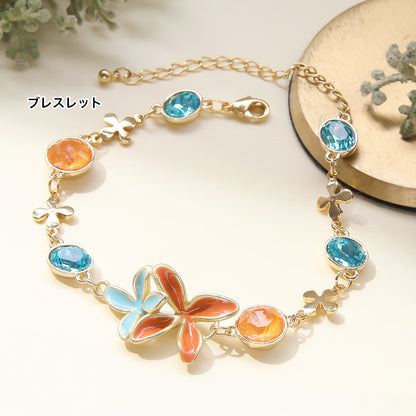 材料表No.ER0334　スペインパーツのメタルフラワーアクセサリー4種