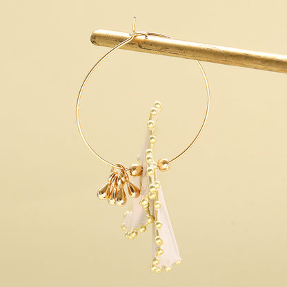 材料表No.ER0334　スペインパーツのメタルフラワーアクセサリー4種