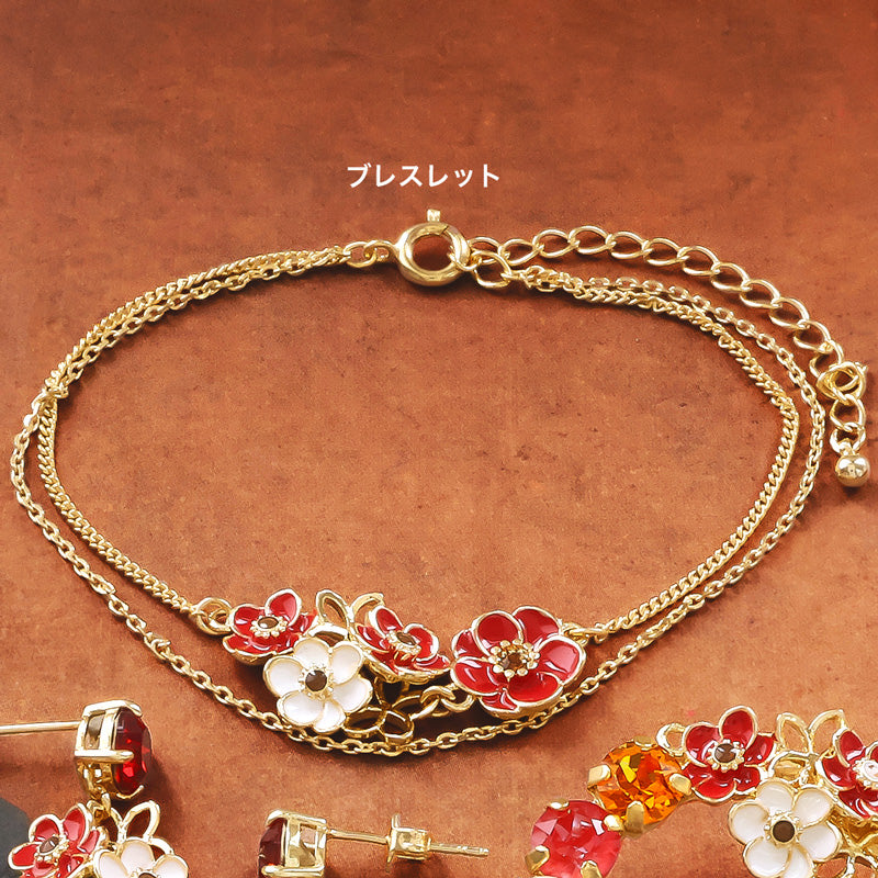材料表No.ER0342　アネモネのブーケアクセサリー4種