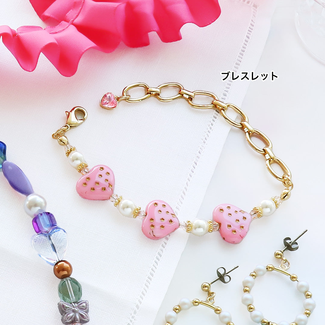 材料表No.ER0346　チェコビーズのモチーフアクセサリー3種