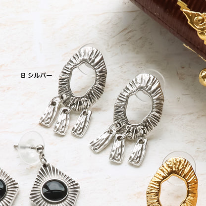 Material list No. ER0363 3 types of metal earrings with Greek parts