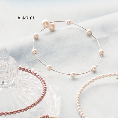 材料表No.ER0376　貴和クリスタルパールのブレスレット2種