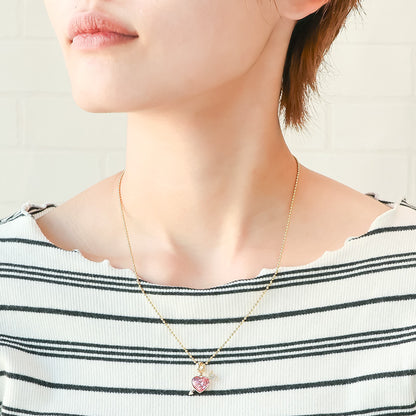 Material list No.ER0418Kiwa crystals3 types of heart motif necklaces